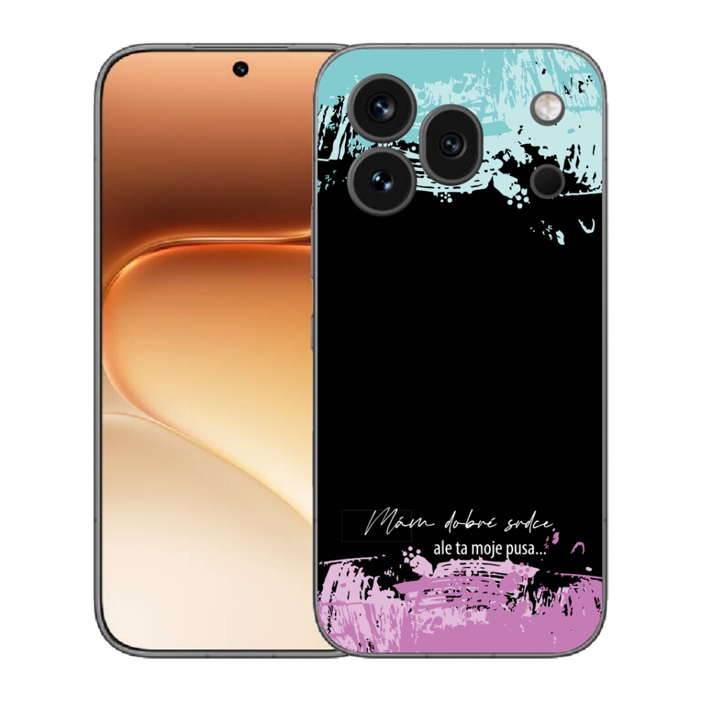 mmCase gél tok az Honor 600 Pro-hoz – vicces felirat, 3 fekete háttér
