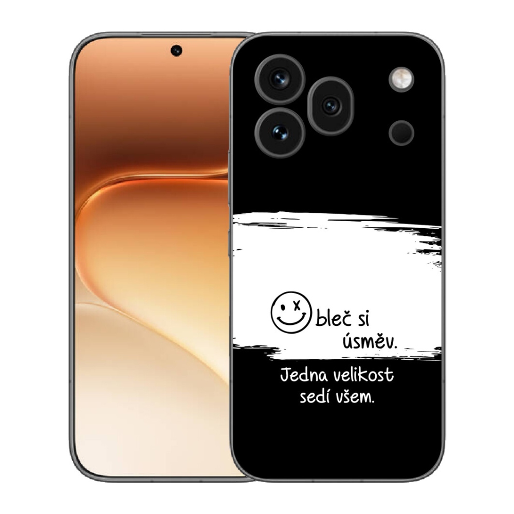 mmCase gél tok az Honor 600 Pro-hoz – vicces felirat, 8 fekete-fehér háttér