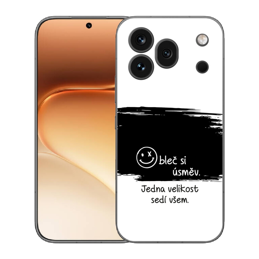 mmCase géltok az Honor 600 Pro-hoz – vicces felirat, 8 fekete-fehér háttér