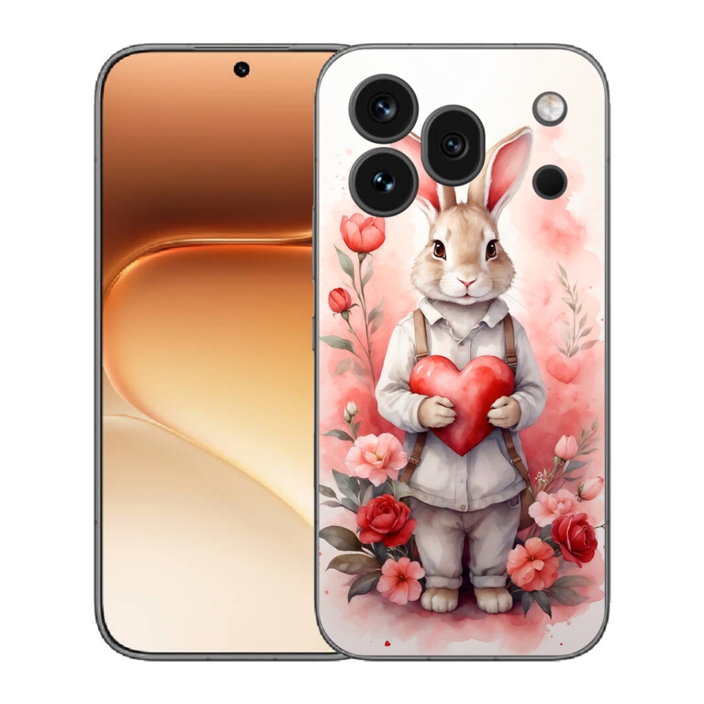 mmCase gél tok az Honor 600 Pro-hoz – nyuszi szívvel