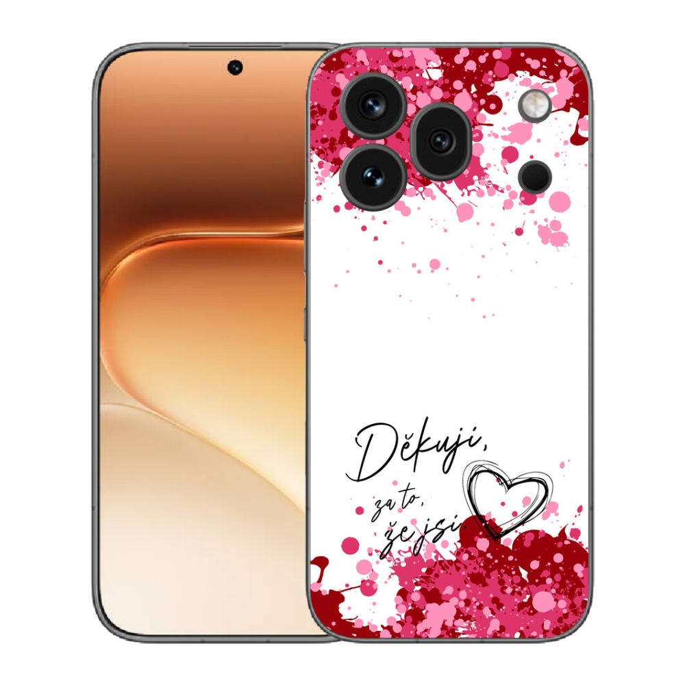 mmCase gél tok az Honor 600 Pro-hoz – szerelmes szöveg, fehér háttér