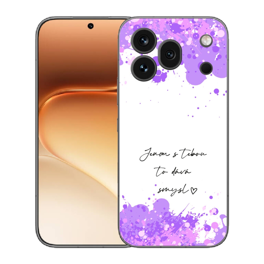 mmCase gél tok az Honor 600 Pro-hoz – szerelmes felirat fehér háttérrel