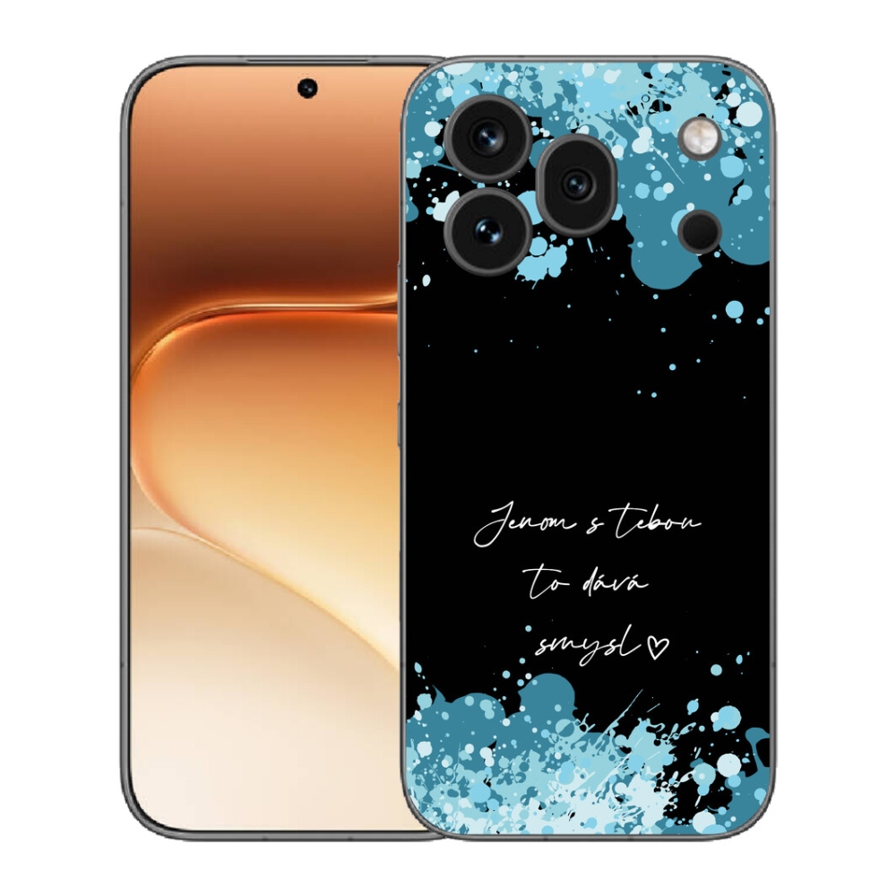 mmCase gél tok az Honor 600 Pro-hoz – szerelmes felirat fekete háttérrel