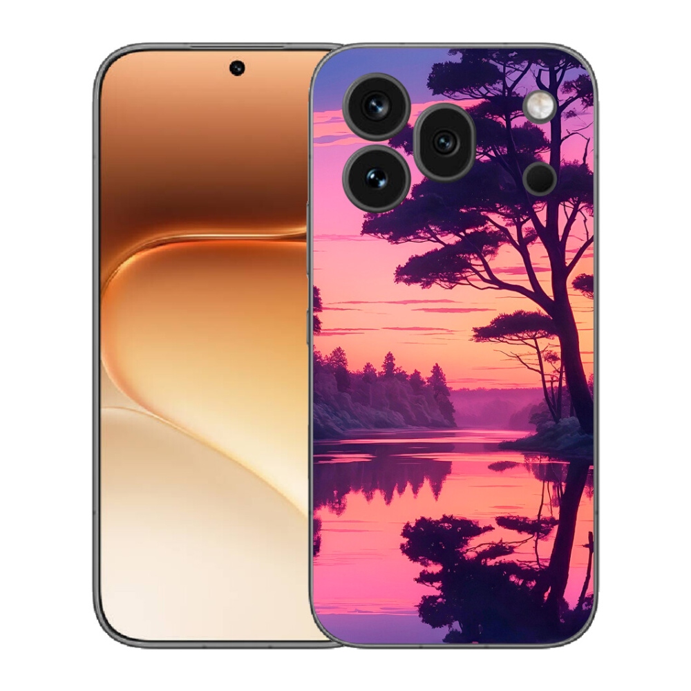 mmCase gélhuzat az Honor 600 Pro-hoz – Naplemente a tó felett