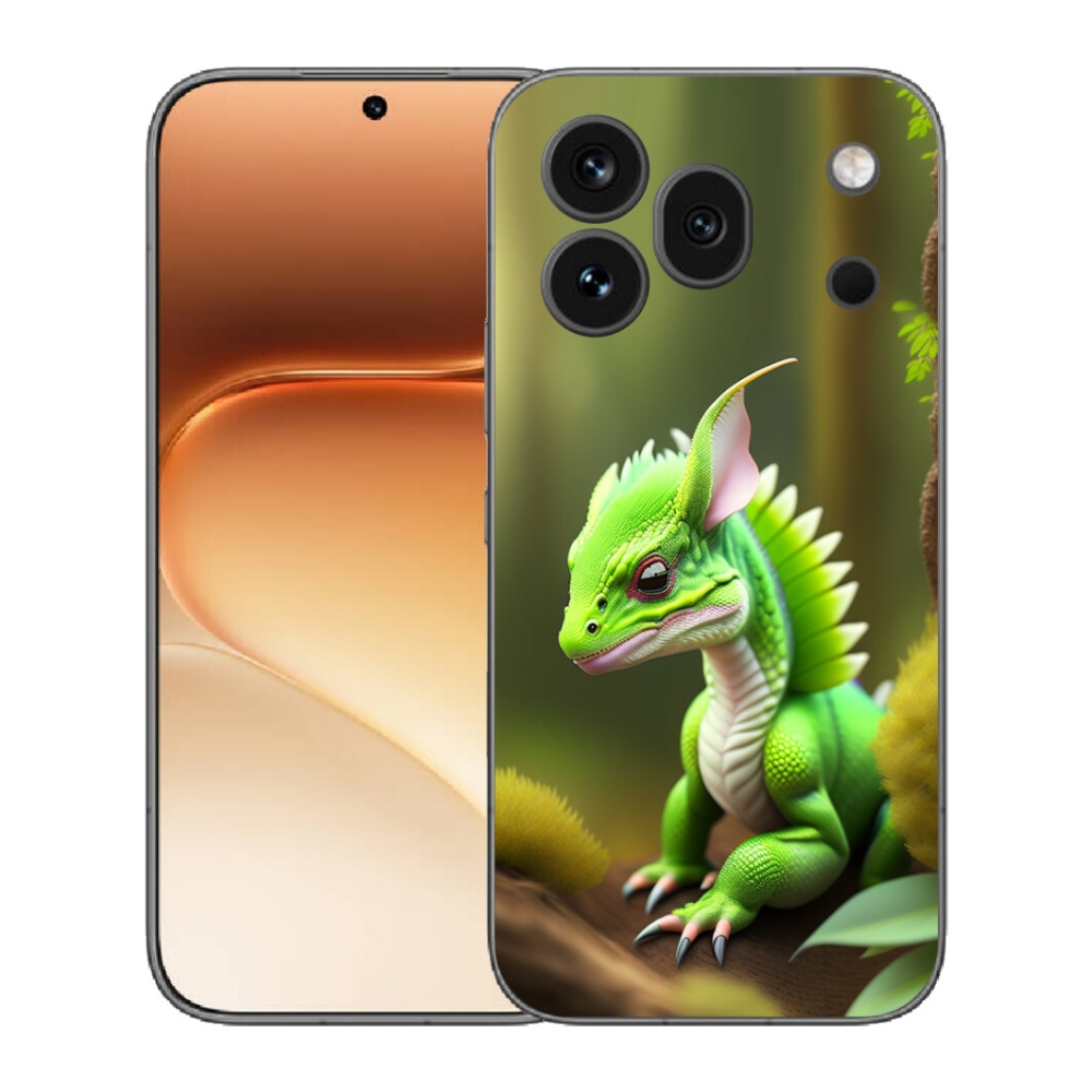mmCase gél tok az Honor 600 Pro-hoz – zöld sárkány