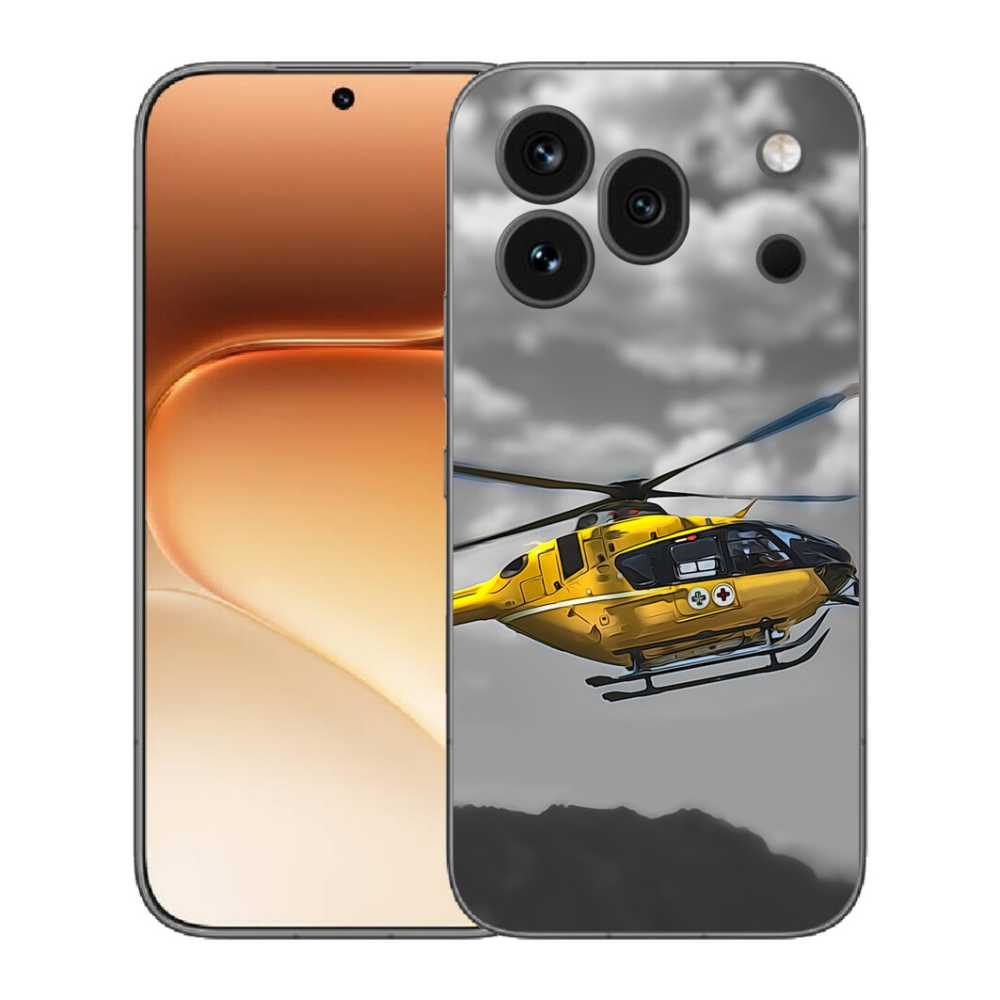 mmCase gél tok az Honor 600 Pro-hoz – sárga helikopter