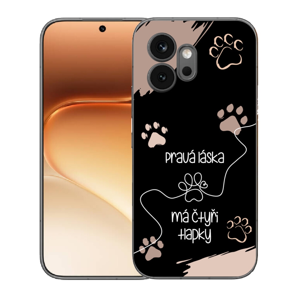 mmCase gél tok az Honor 600-hoz – kutyás motívum 1, fekete háttérrel