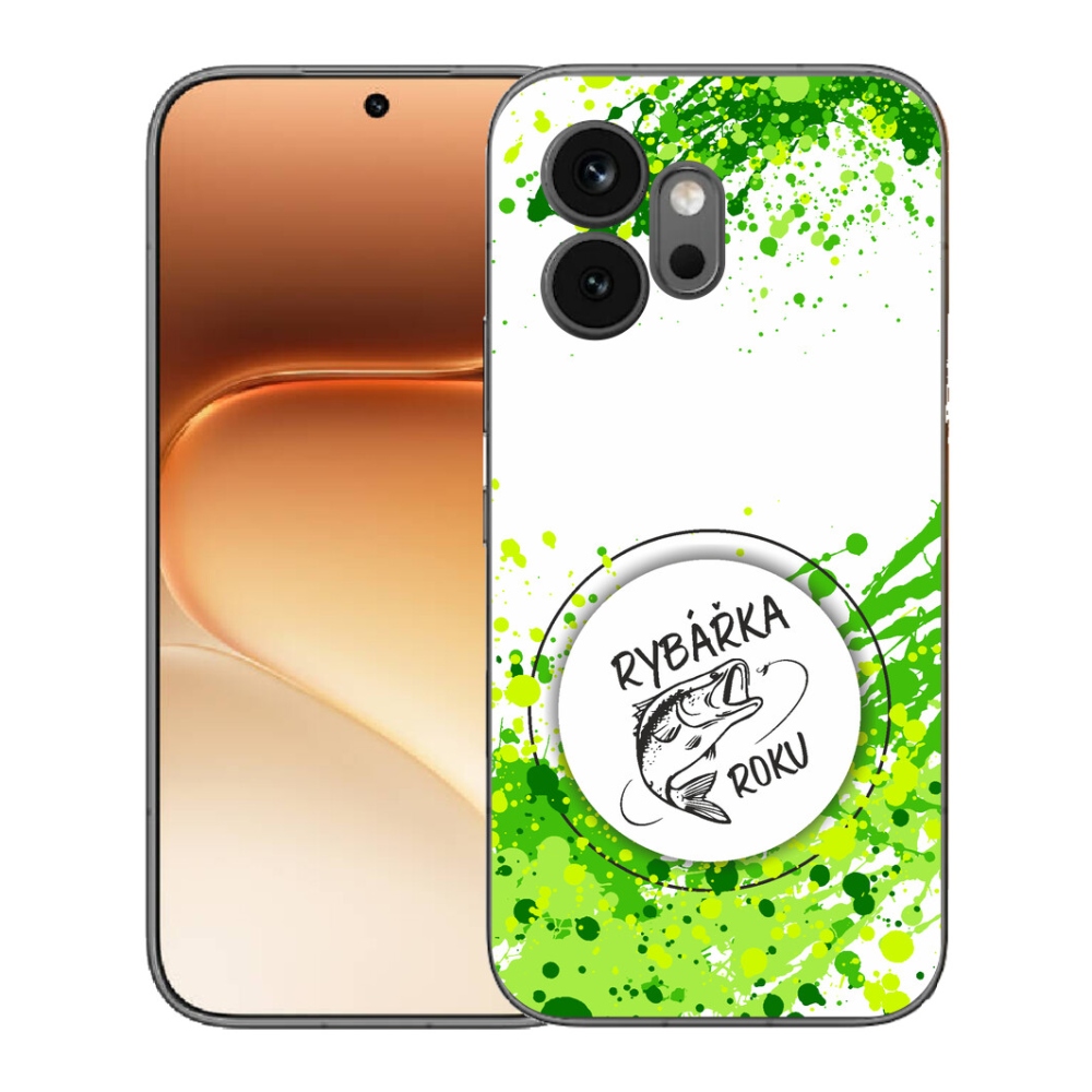mmCase géltok az Honor 600-hoz – „Az év horgásznője” fehér háttérrel
