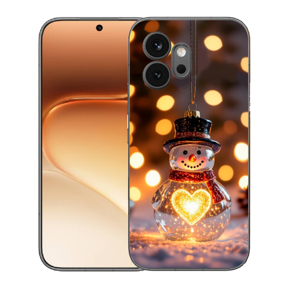 mmCase gél tok az Honor 600-hoz – világító karácsonyi hóember