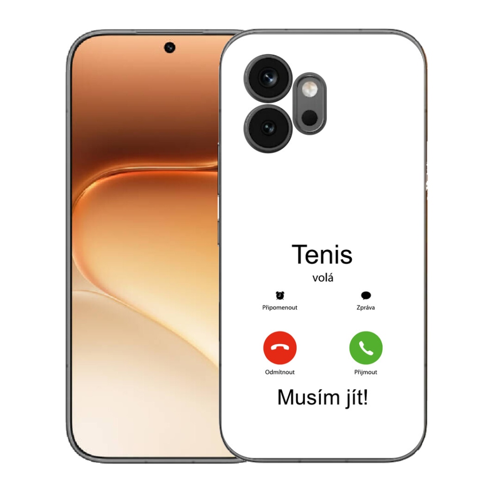 mmCase gél tok az Honor 600-hoz – „Tenisz hív” fehér háttérrel