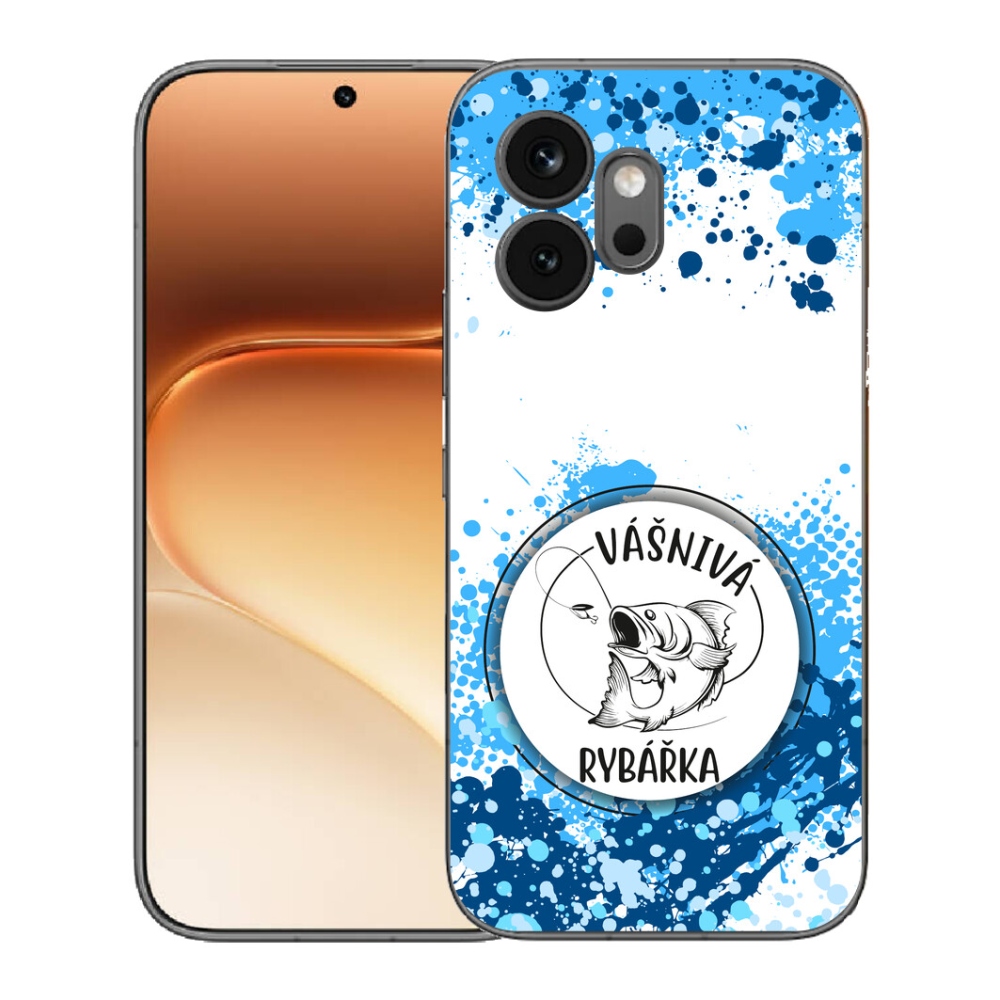 mmCase gél tok az Honor 600-hoz – szenvedélyes horgász, fehér háttérrel