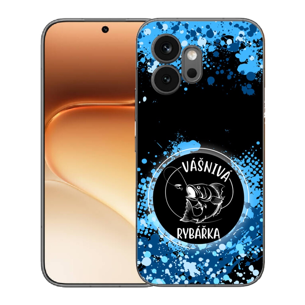 mmCase gél tok az Honor 600-hoz – szenvedélyes horgász, fekete háttérrel