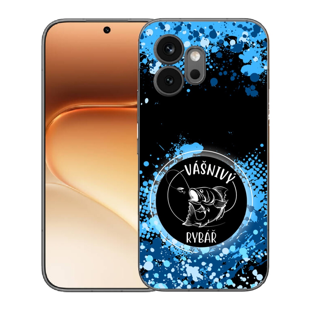 mmCase gél tok az Honor 600-hoz – szenvedélyes horgász, fekete háttérrel