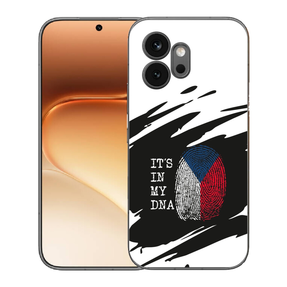 mmCase gél tok az Honor 600-hoz – zászló, ujjlenyomat, fekete-fehér háttér