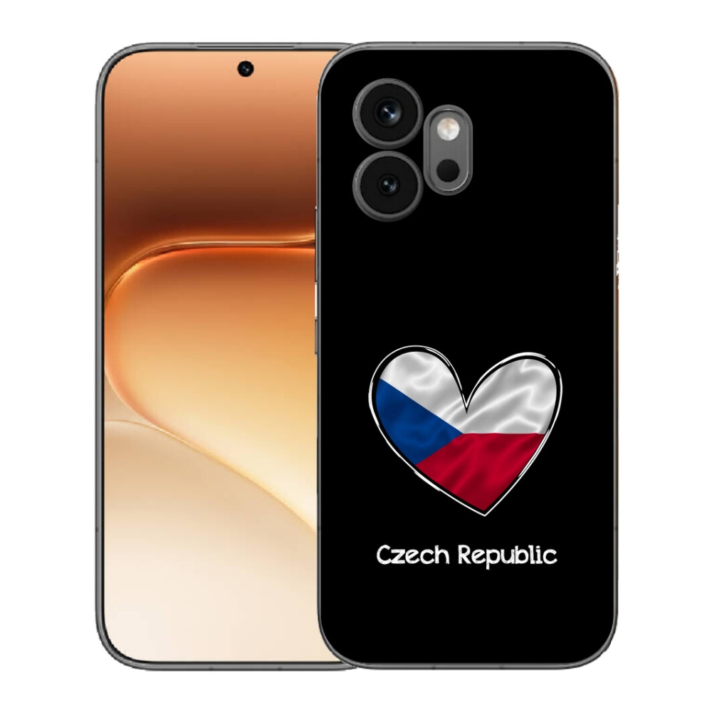 mmCase géltok az Honor 600-hoz – zászló, szív, fekete háttér