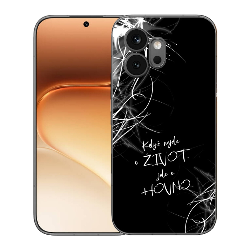 mmCase géltok az Honor 600-hoz – vicces felirat, 16, fekete háttér