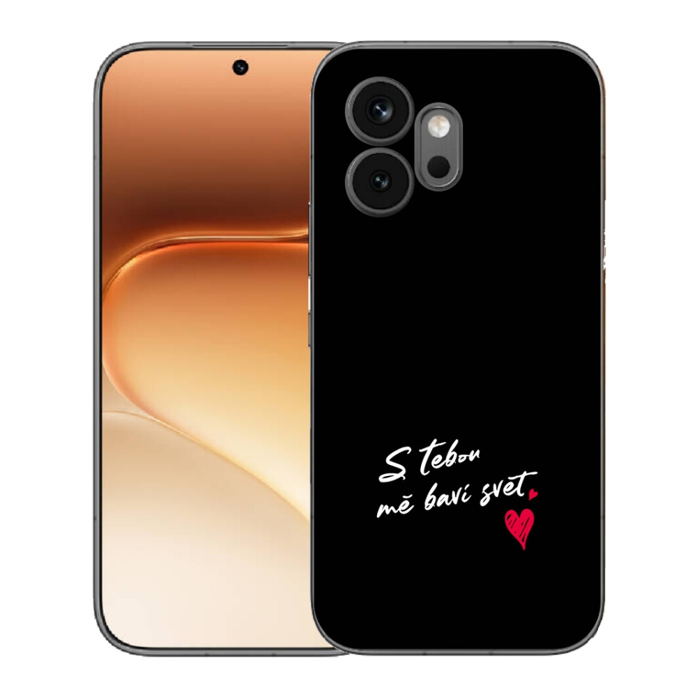 mmCase gél tok az Honor 600-hoz – „Szerelmes” felirat 1, fekete háttérrel