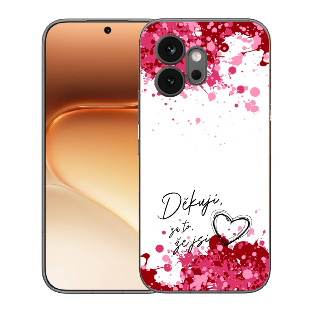 mmCase gél tok az Honor 600-hoz – „Szerelmes” felirat, 2 fehér háttérrel