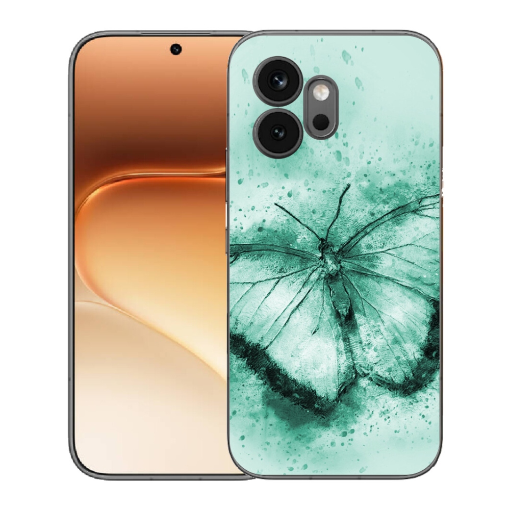 mmCase géltok az Honor 600-hoz – zöld pillangó