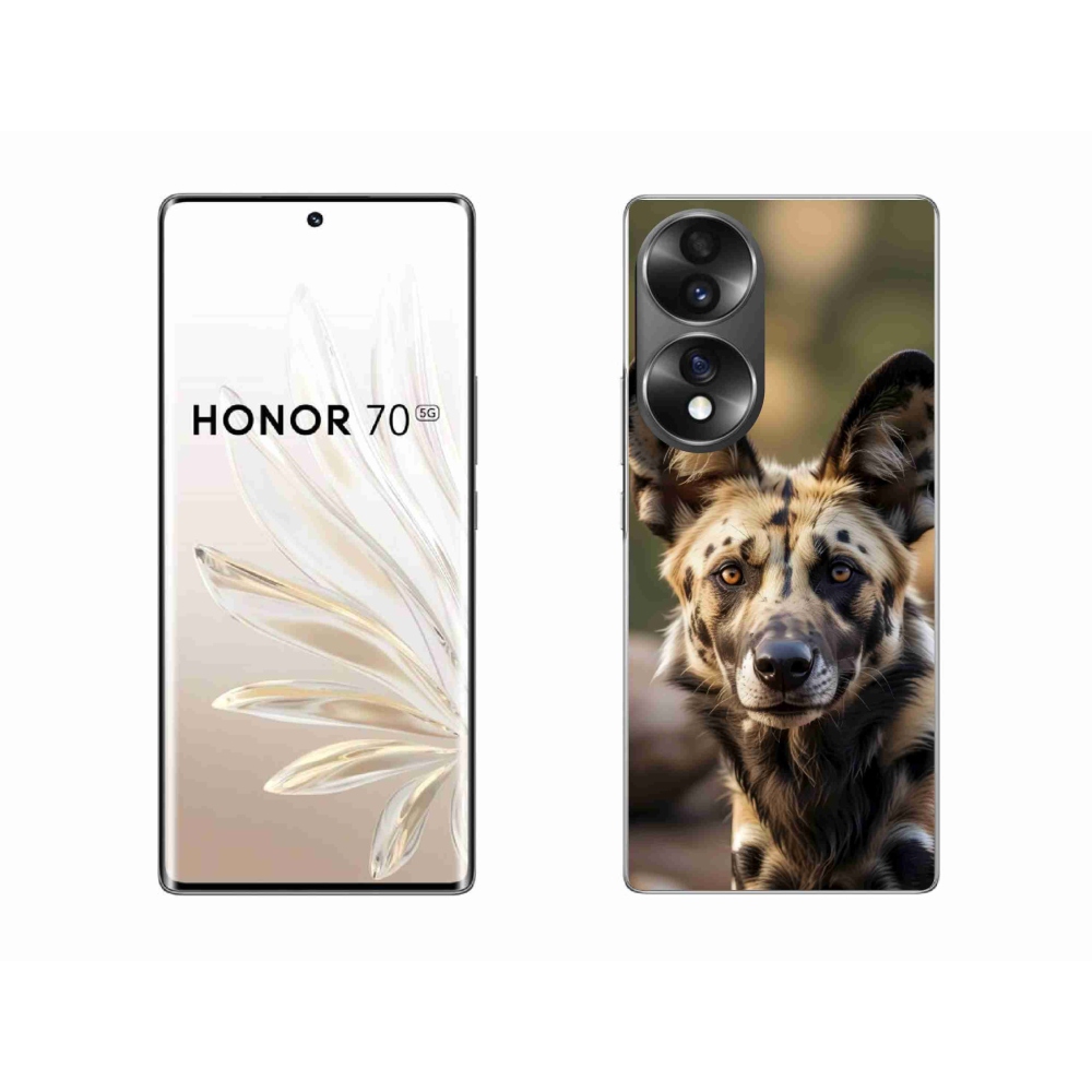 Zselés borítás mmCase a Honor 70-hez - Afrikai vadkutya