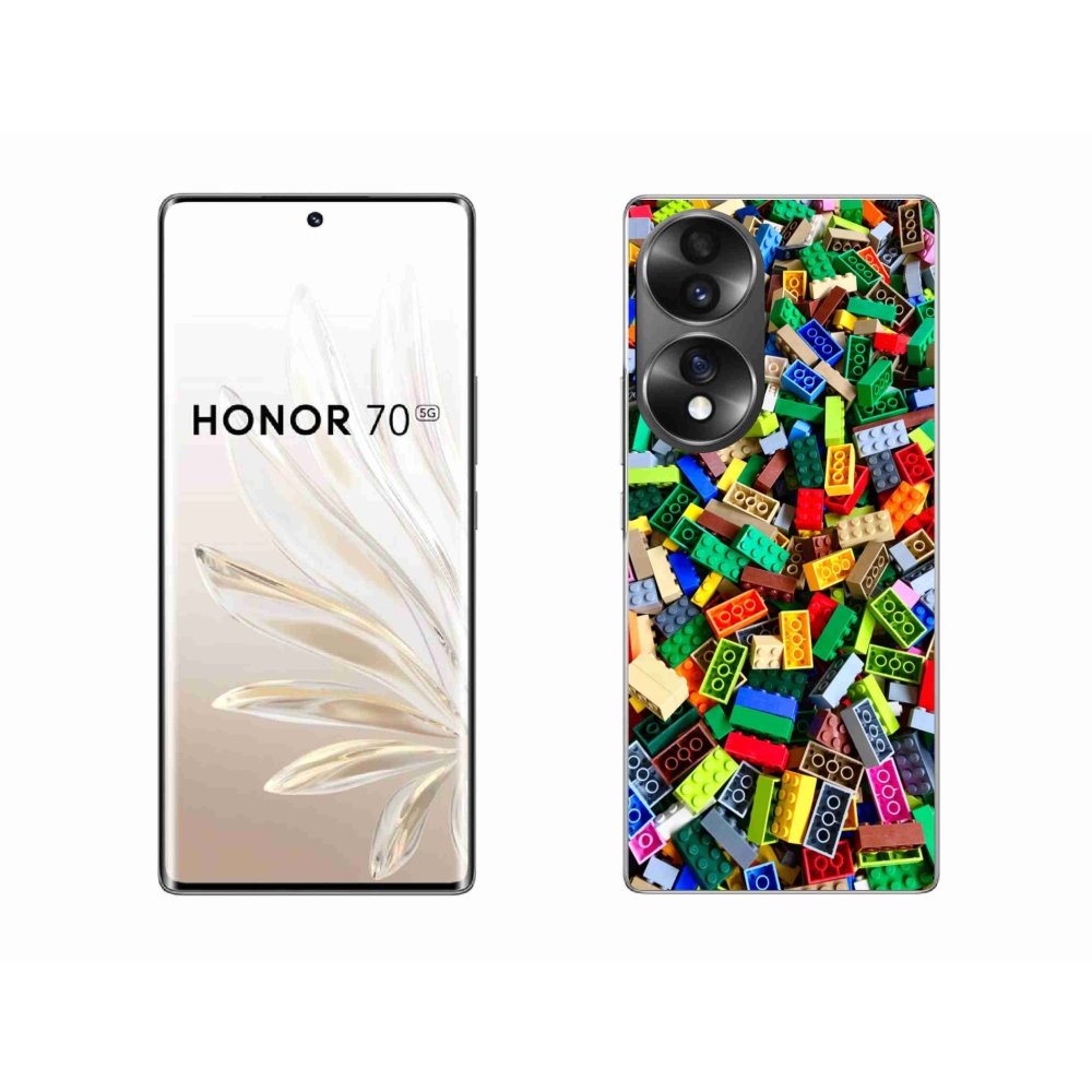 Zselés borítás mmCase a Honor 70-hez - színes építőelemek