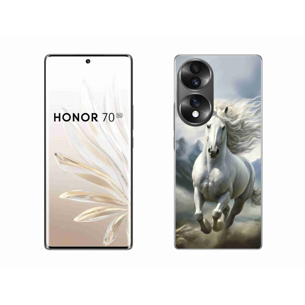 Zselés borítás mmCase a Honor 70-hez - futó fehér ló 3