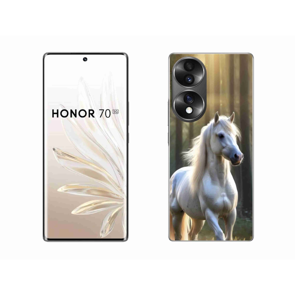 Zselés borítás mmCase a Honor 70-hez - fehér ló 3