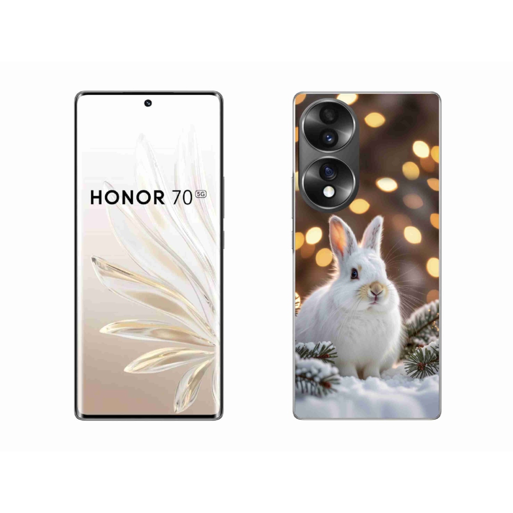 Zselés borítás mmCase Honor 70 - fehér nyúlhoz