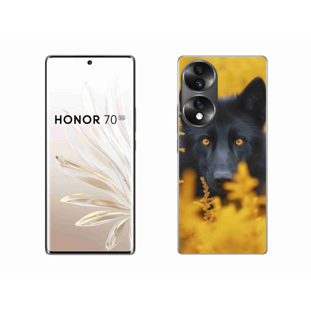 Zselés borítás mmCase a Honor 70-hez - fekete farkas 2