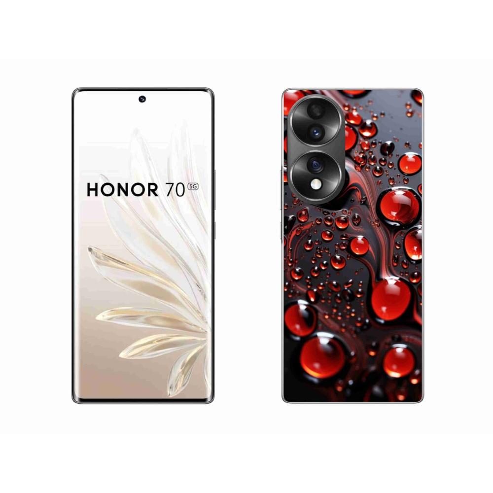 Gélfedél mmCase a Honor 70-hez - piros cseppek 2