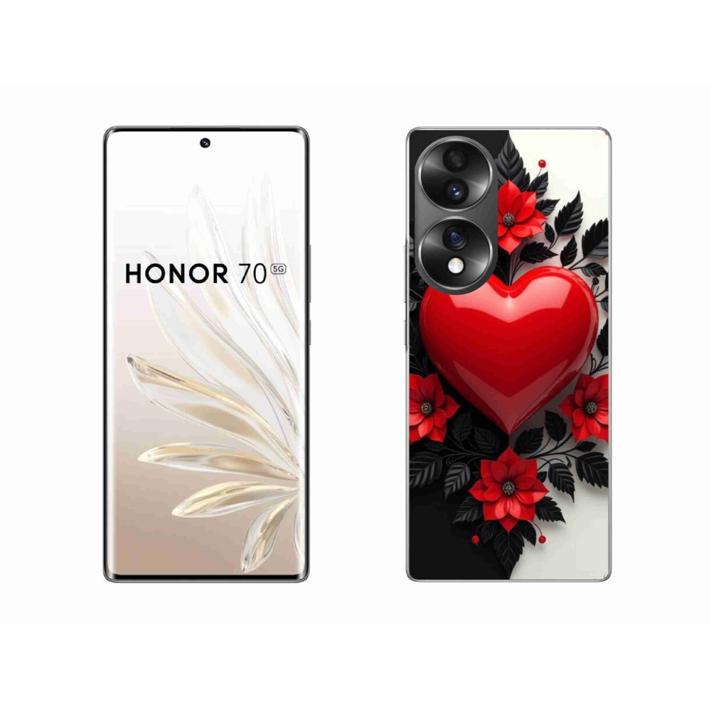 Zselés borítás mmCase a Honor 70-hez - piros szív