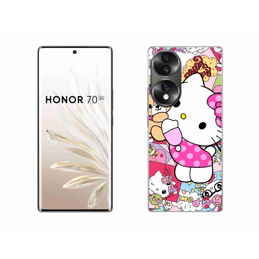 Zselés borítás mmCase a Honor 70-hez - aranyos cica