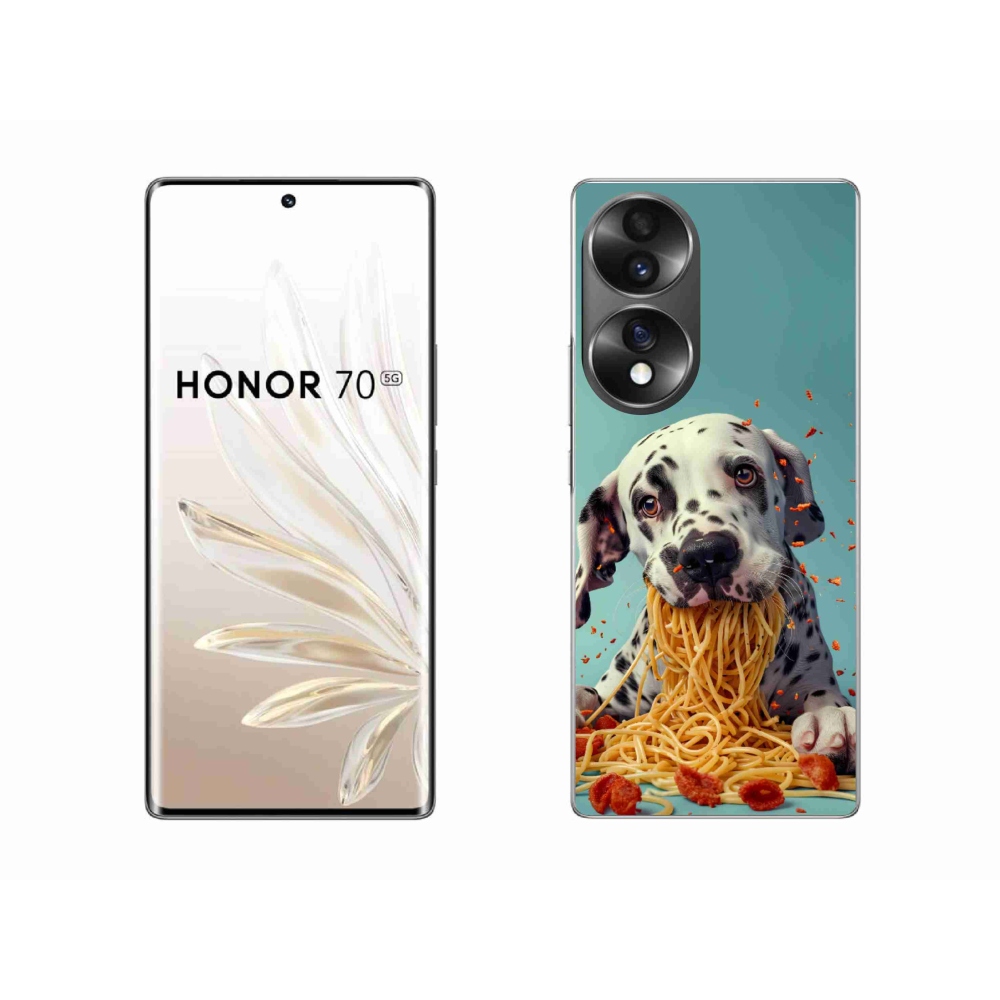 Zselés borító mmCase a Honor 70-hez - Dalmát és spagetti