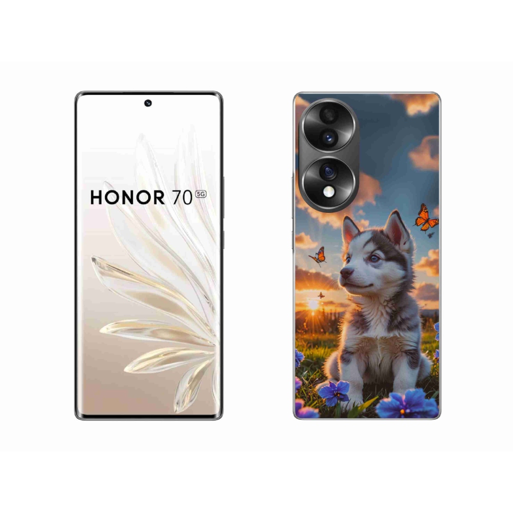 Zselés borítás mmCase a Honor 70-hez - husky naplementében