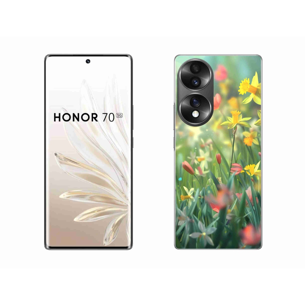 Zselés borító mmCase a Honor 70-hez - tavaszi virágok