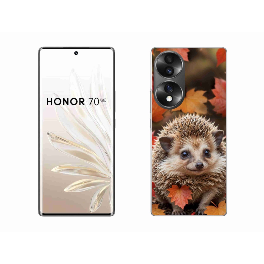 Zselés borítás mmCase a Honor 70 - süni levelekben