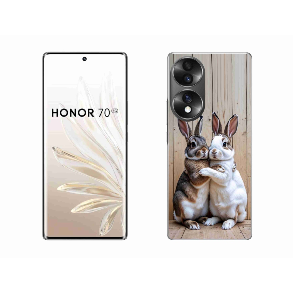 Zselés borítás mmCase a Honor 70-hez - nyúlpárhoz
