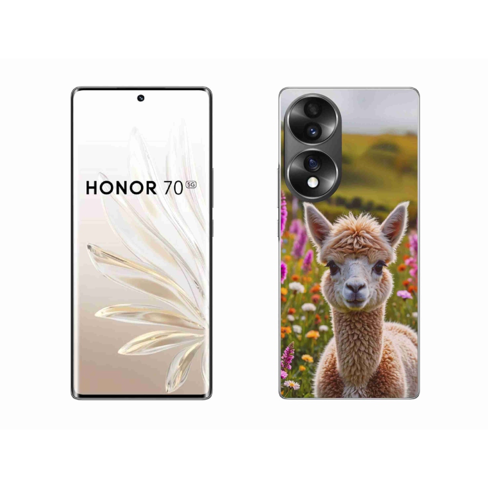 Zselés borító mmCase a Honor 70-hez - láma a réten
