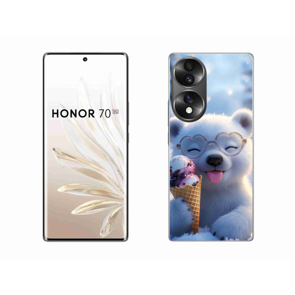 Zselés borítás mmCase a Honor 70-hez - mackó fagylalttal