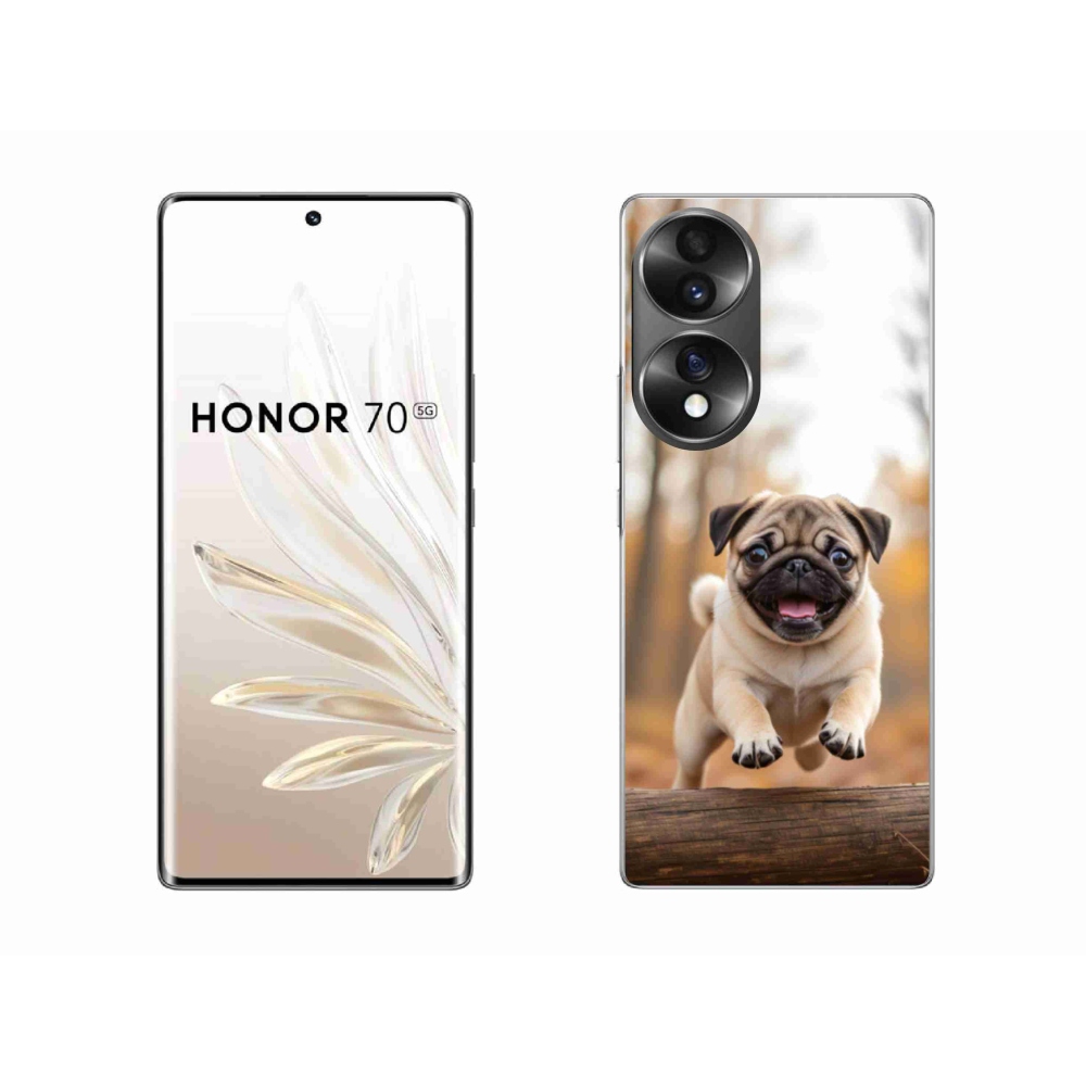 Zselés borítás mmCase a Honor 70 - mopsz 2 számára