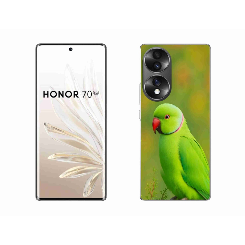Zselés borítás mmCase a Honor 70 - papagáj Alexander 2 számára