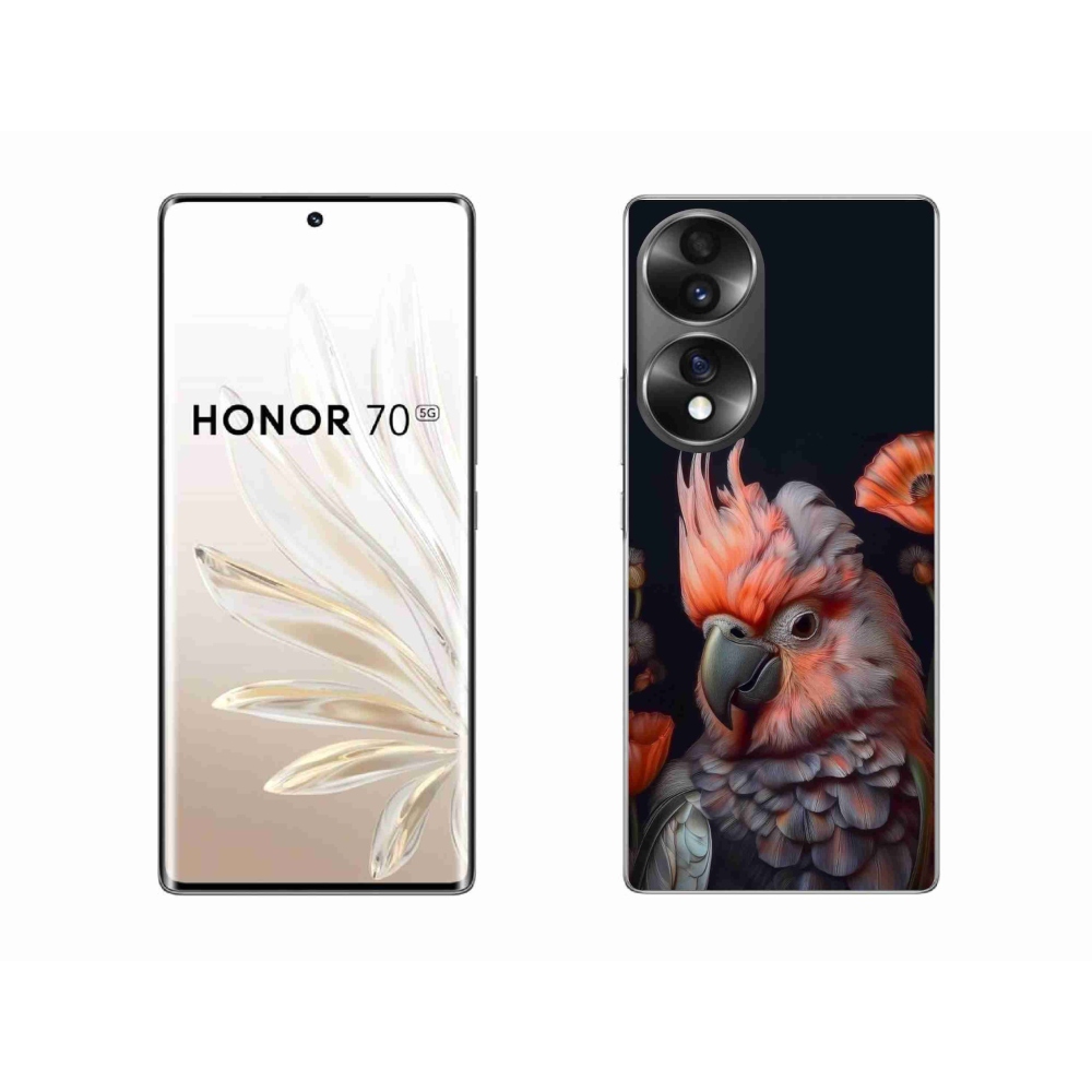 Gél borító mmCase a Honor 70-hez - papagáj kakadu színekben