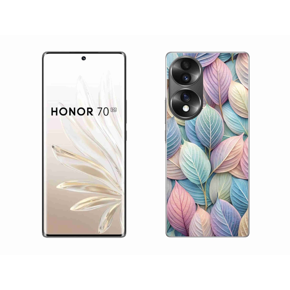 Zselés borító mmCase a Honor 70-hez - pasztell levelek