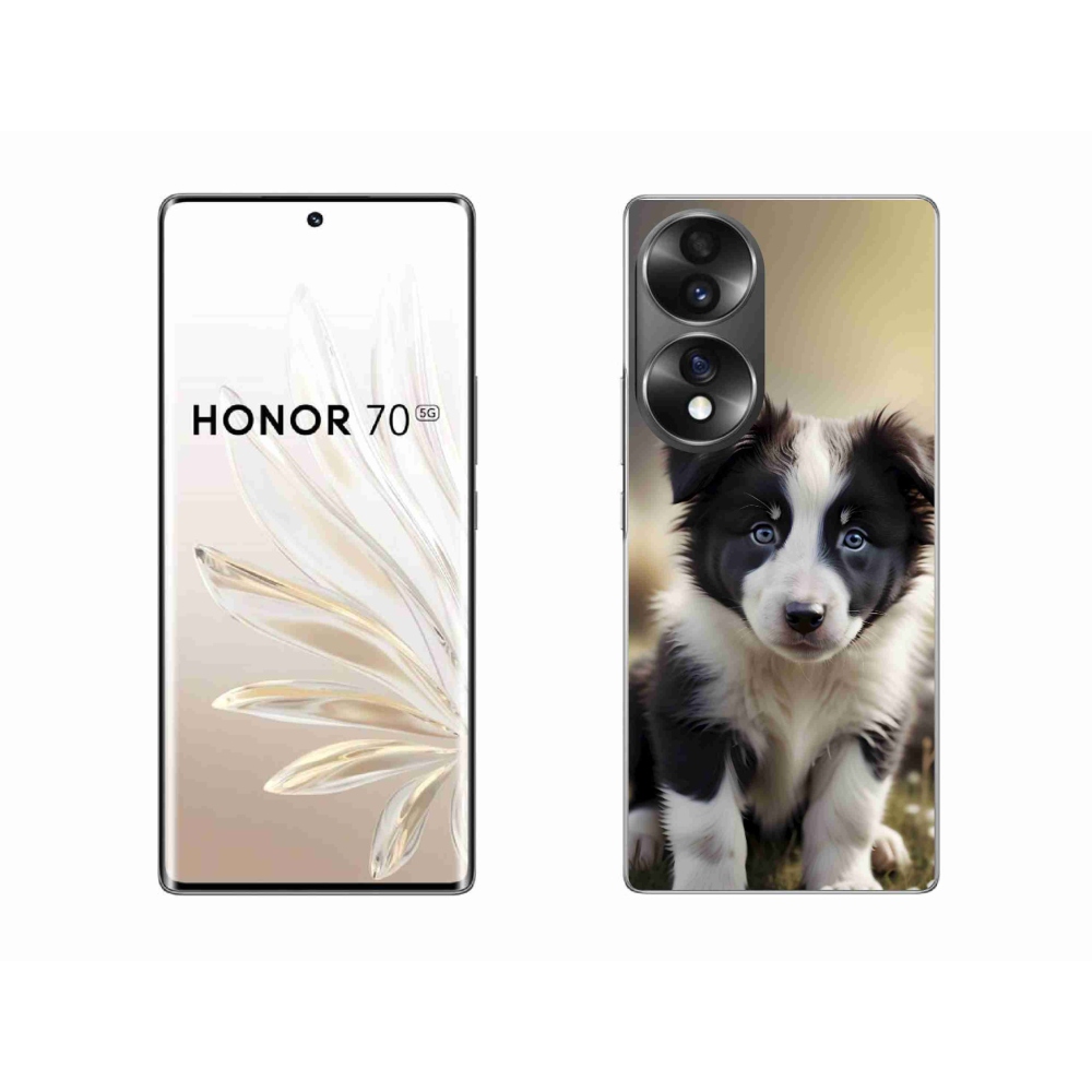 Zselés borítás mmCase a Honor 70 készülékhez - aranyos border collie