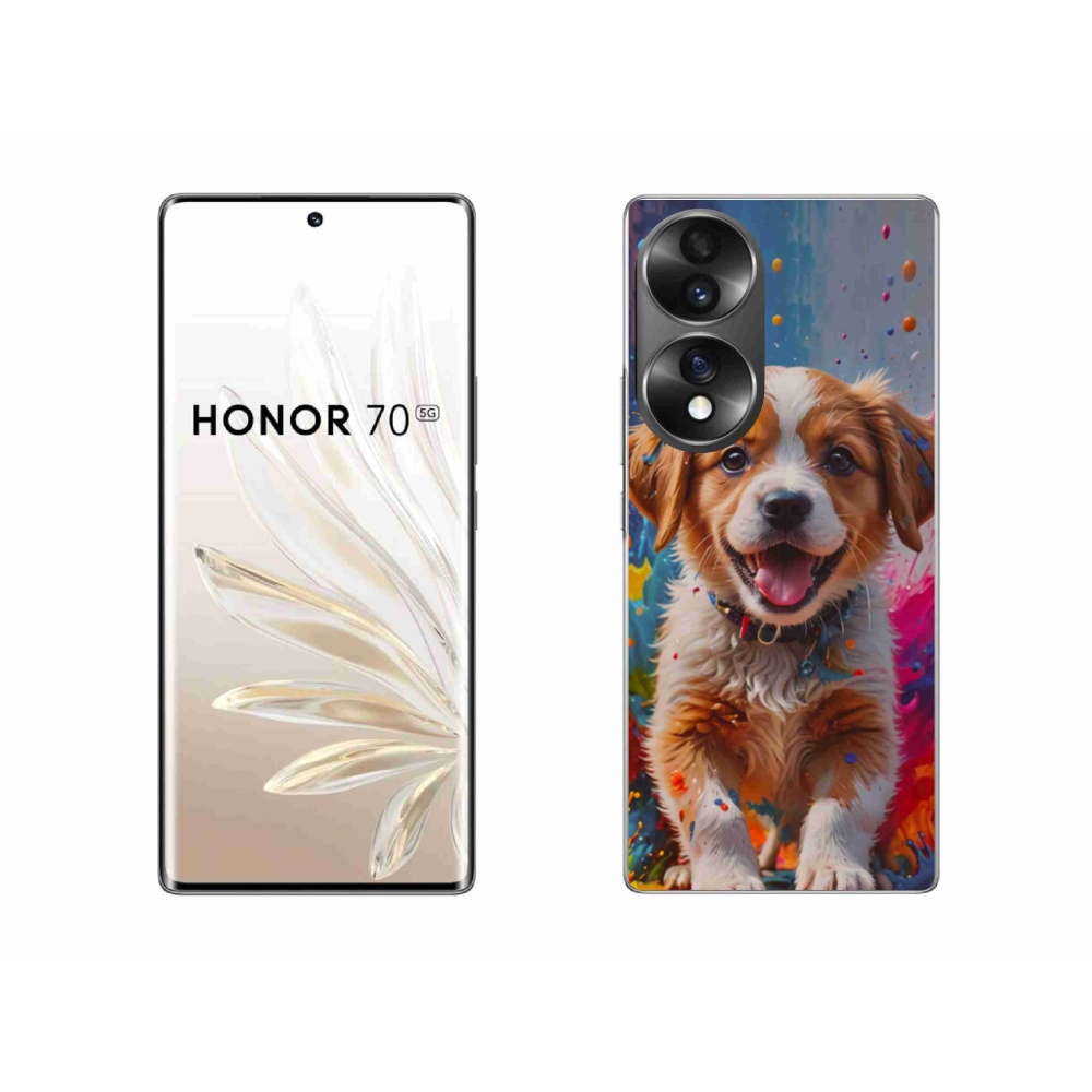 Zselés borítás mmCase a Honor 70-hez - aranyos kiskutya 3