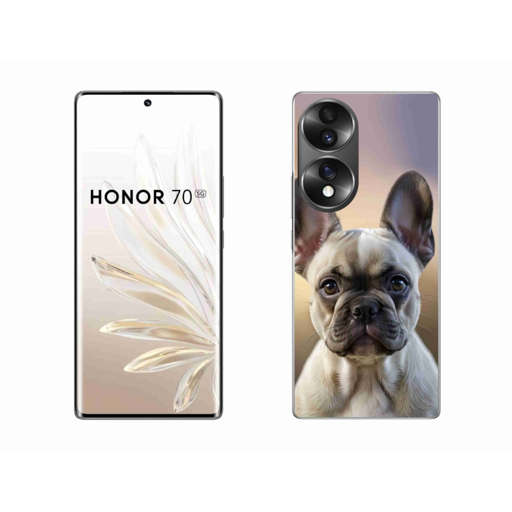 Gél borító mmCase a Honor 70 készülékhez - aranyos francia bulldog