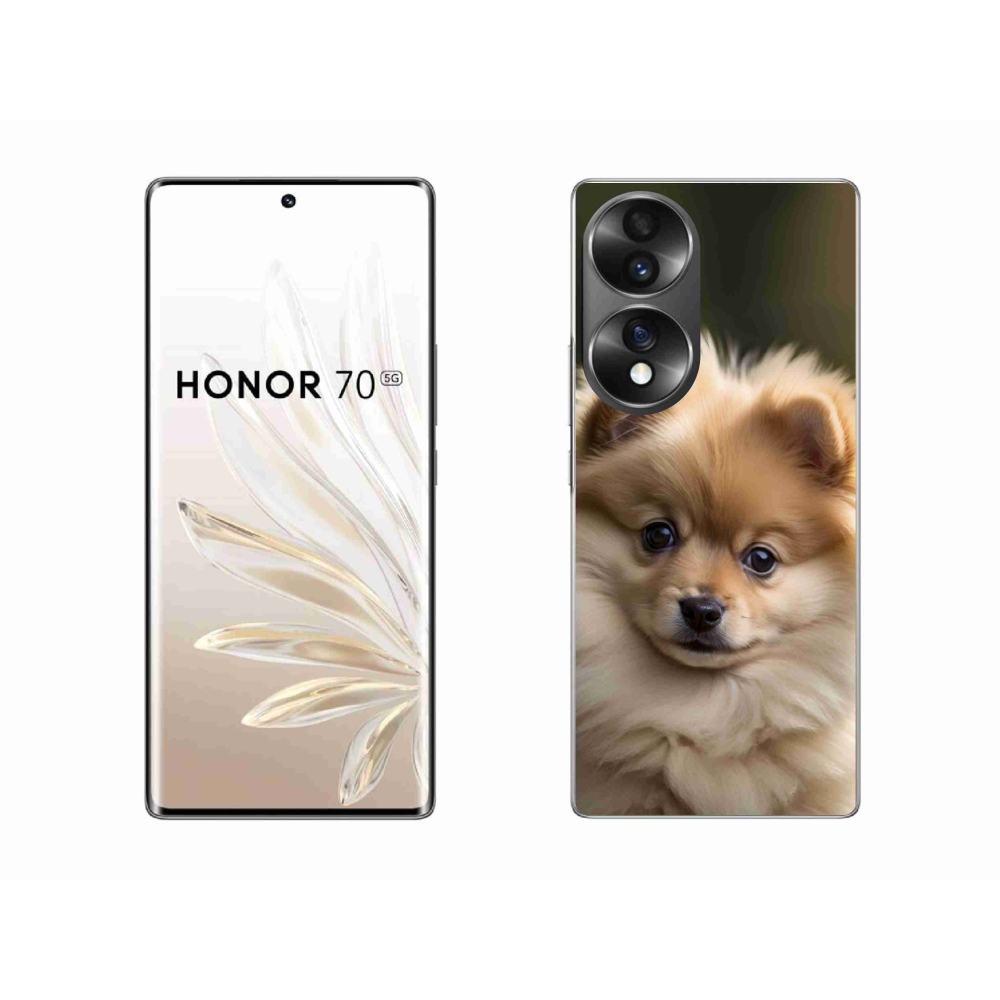 Zselés borítás mmCase a Honor 70-hez - aranyos pomerániai 2