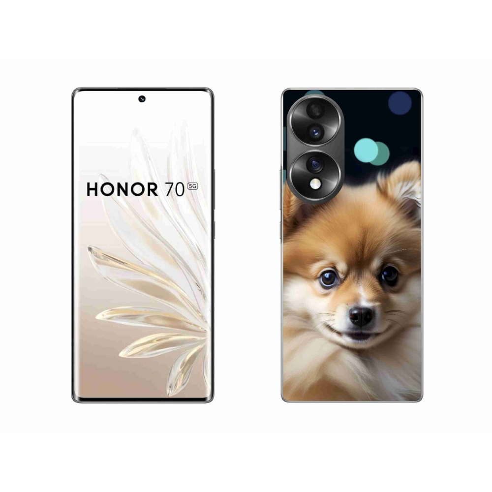 Zselés borítás mmCase a Honor 70-hez - aranyos pomerániai