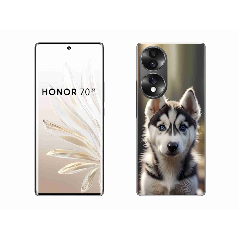 Gél borítás mmCase a Honor 70-hez - aranyos szibériai husky