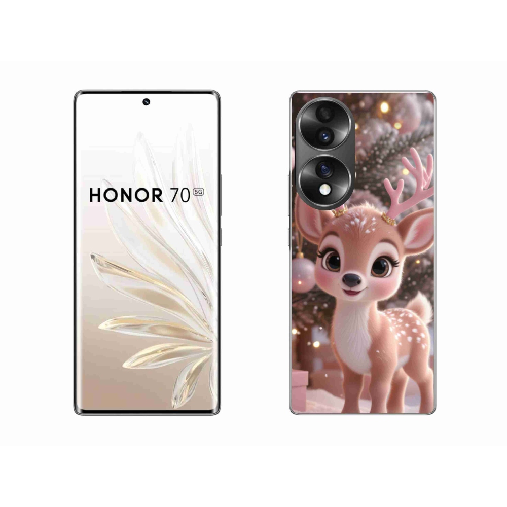 Zselés borítás mmCase a Honor 70 készülékhez - aranyos rénszarvas